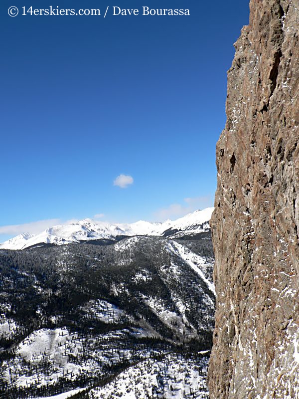 Backcountry skiing Tenmile Canyon.