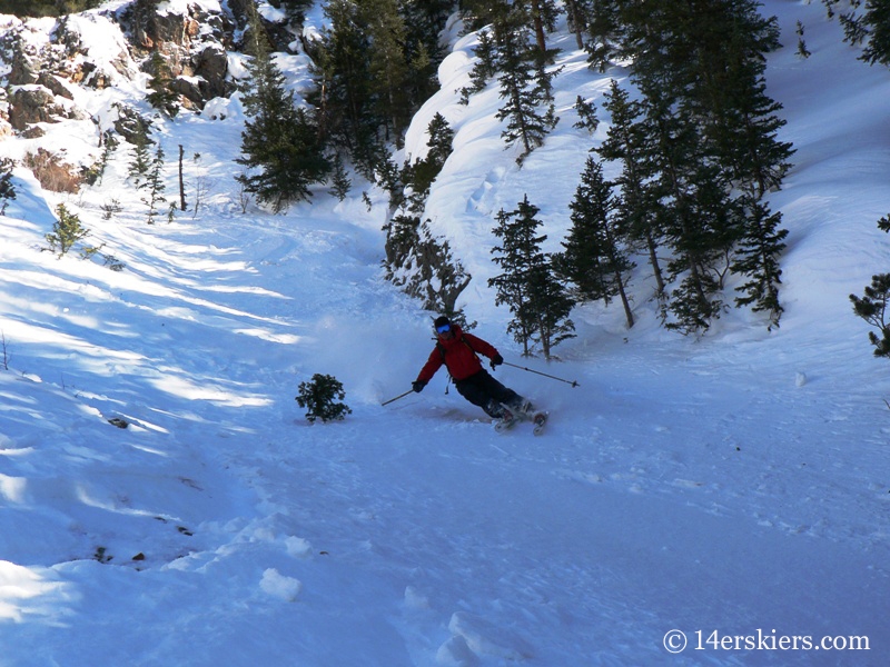 Dave Bourassa backcountry skiing Tenmile Canyon