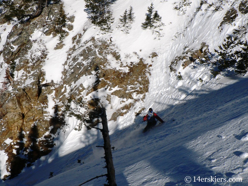 Dave Bourassa backcountry skiing Tenmile Canyon