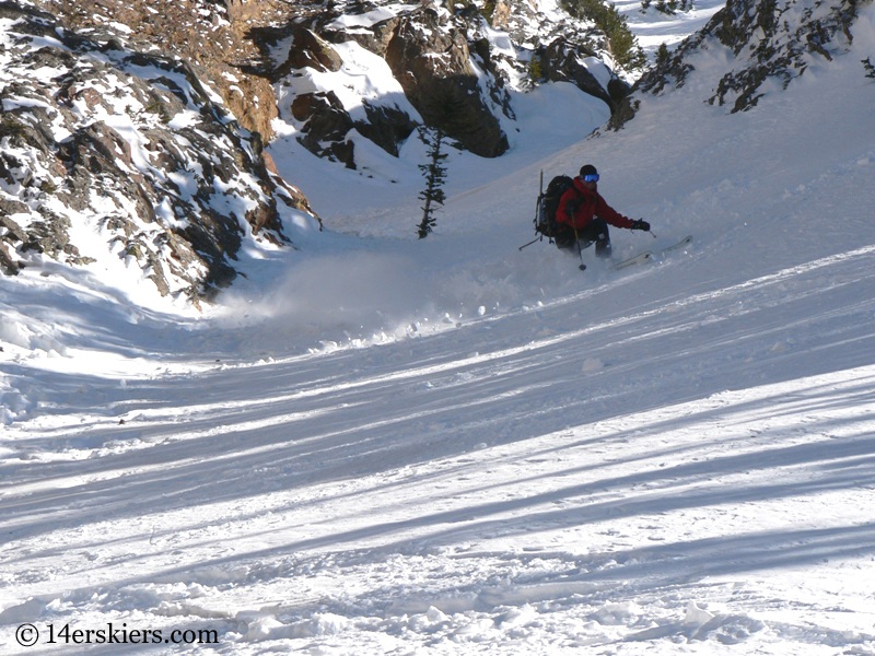 Dave Bourassa backcountry skiing Tenmile Canyon