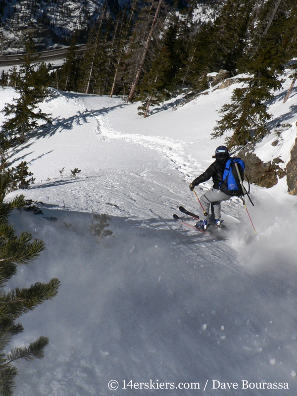 Brittany Walker Konsella backcountry skiing Tenmile Canyon
