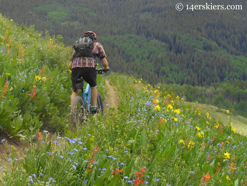 Frank Konsella riding Teocalli Ridge trail