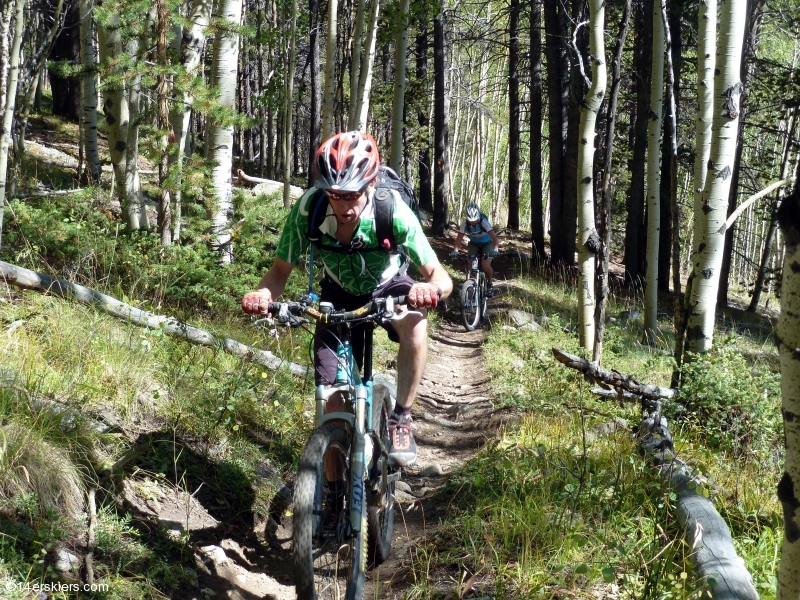 Mountain biking Texas Ridge in Taylor Park, CO