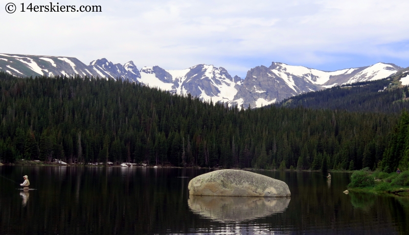 Views of the Indian Peaks seen from Brainard Lake. 