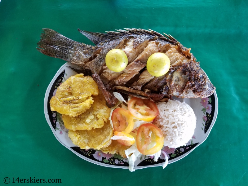 Traditional meal in Panama and Colombia. 