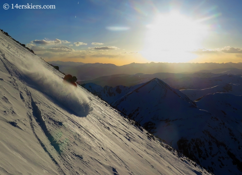 Gary Fondl skiing Torreys Peak