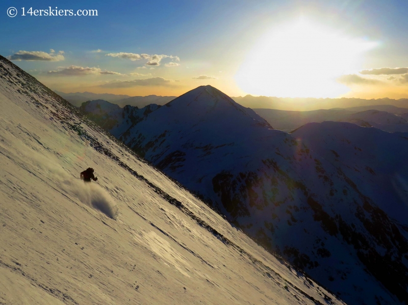 Frank Konsella skiing 14er