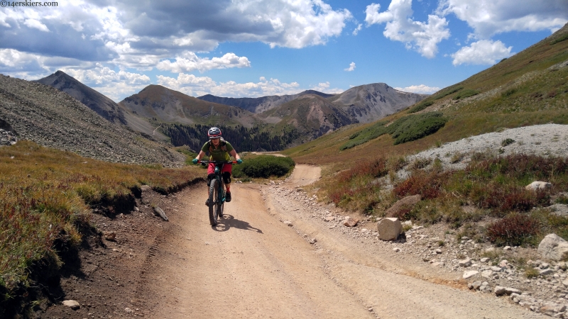 View of Tomichi Pass and Canyon creek trail from Hancock Pass