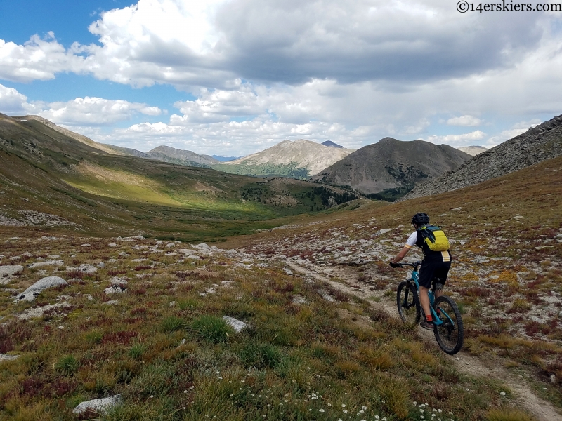 mountain biking towards tincup pass