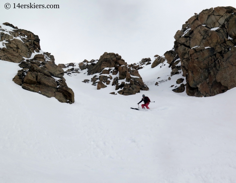 Jenny Veilleux backcountry skiing on Twining Peak.