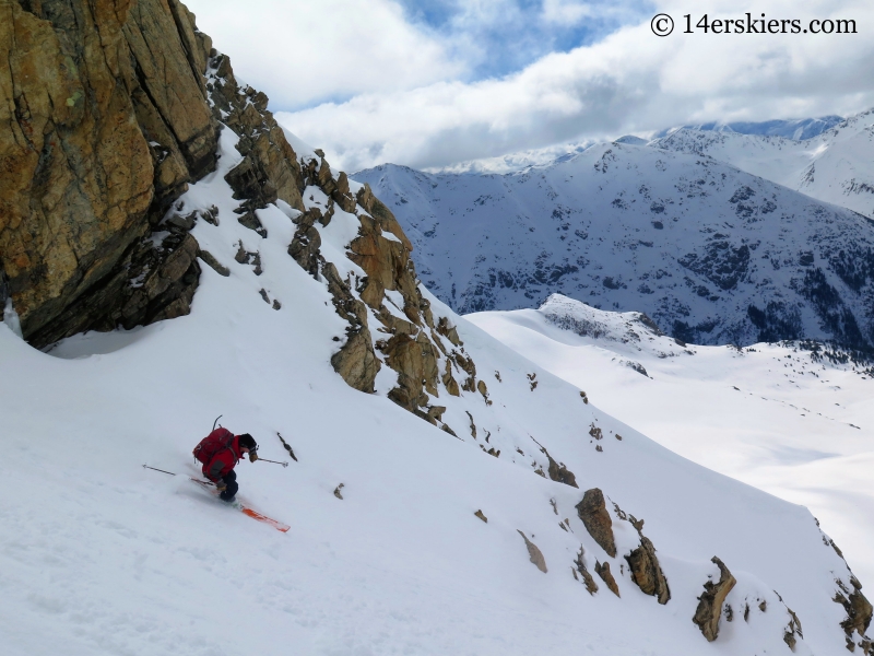 Keith backcountry skiing on Twining Peak.