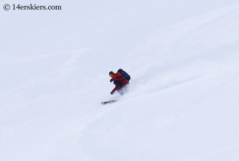 Jordan White backcountry skiing on Point 13736.