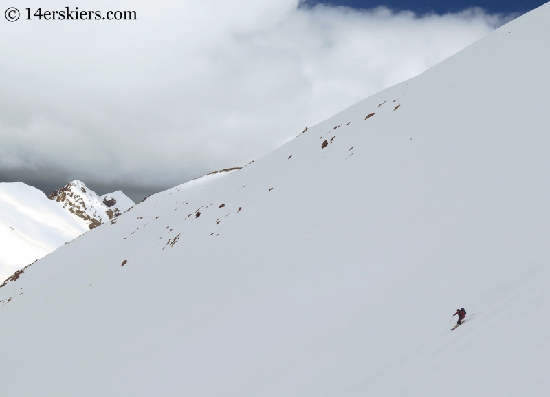 Jordan White backcountry skiing on Point 13736.