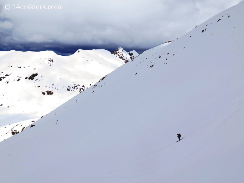 Jordan White backcountry skiing on Point 13736.