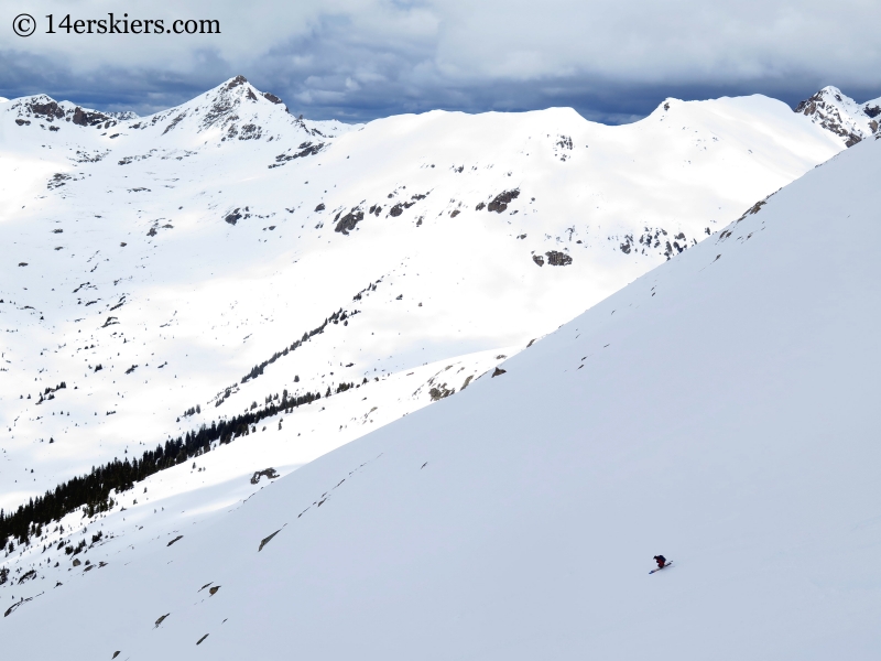 Jordan White backcountry skiing on Point 13736.