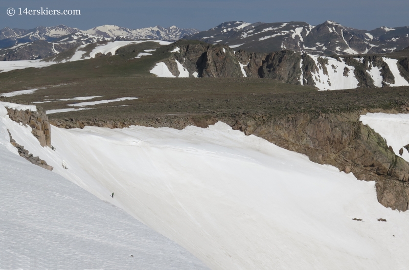 Scott Edlin backcountry skiing on Tyndall Glacier