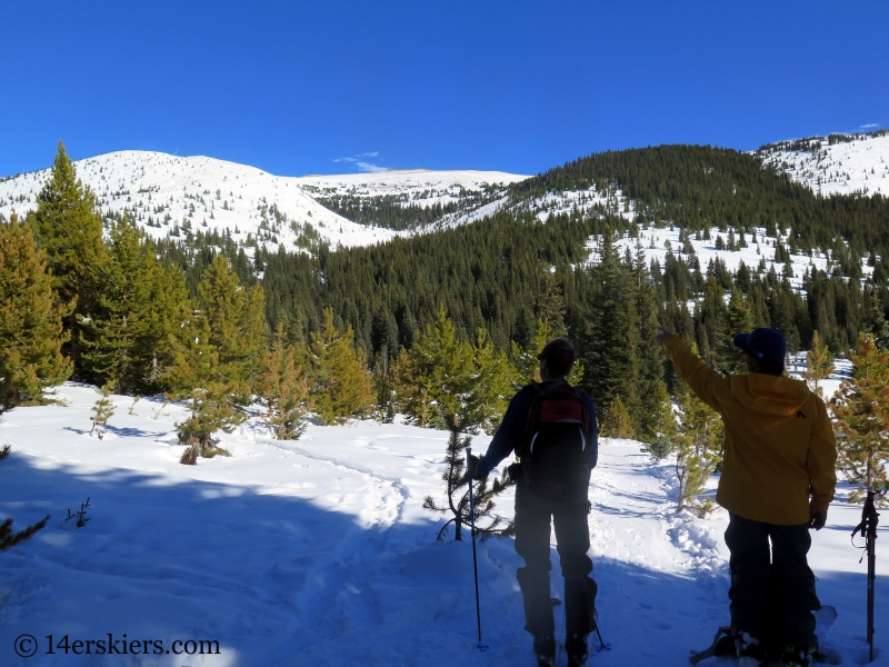 Backcountry skiign on Uneva Peak.