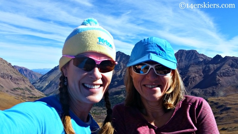 Brittany Konsella and Natalia Moran on West Maroon Pass. 