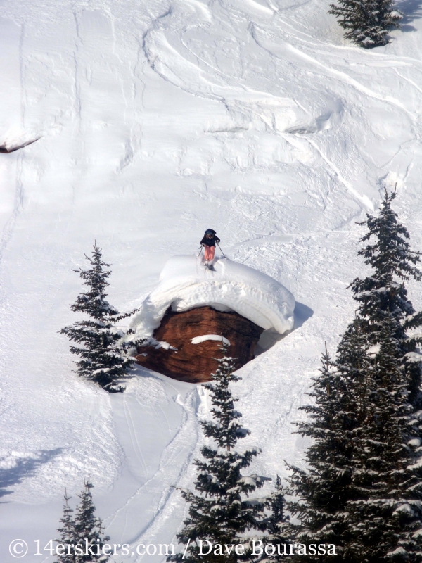 Brittany Walker Konsella backcountry skiing on Vail Pass.