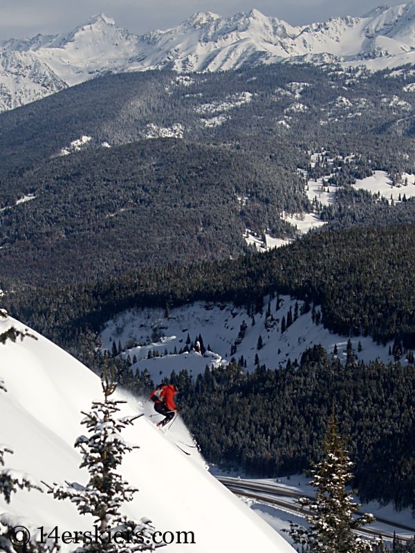 Dave Bourassa backcountry skiing on Vail Pass.