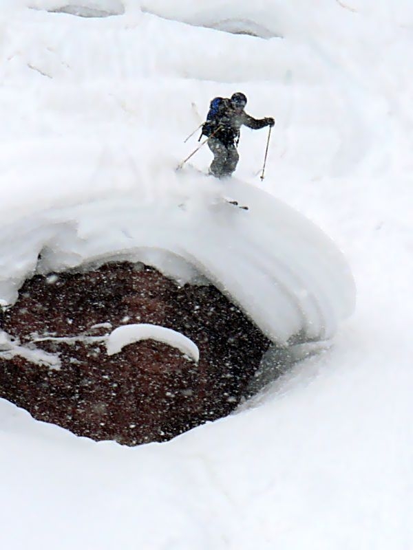 Brittany Walker Konsella backcountry skiing Vail Pass.