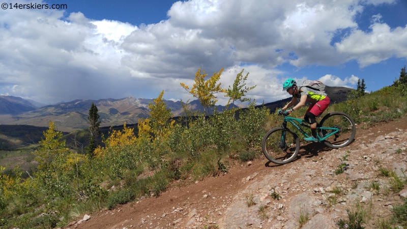 doubletop descent on mountain bike