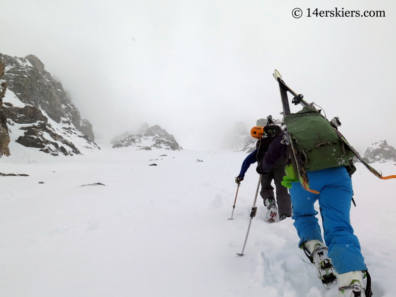 Climbing up Atlantic Peak. 