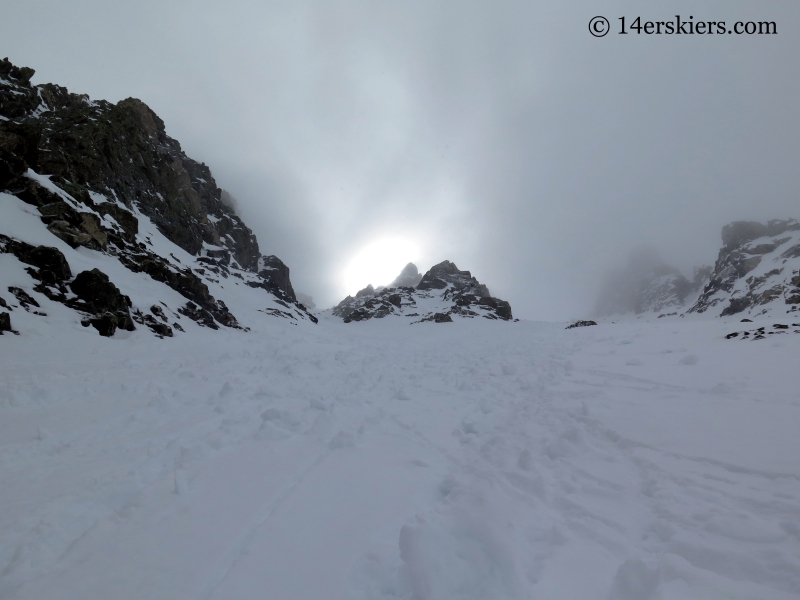 Couloir on Atlantic Peak. 