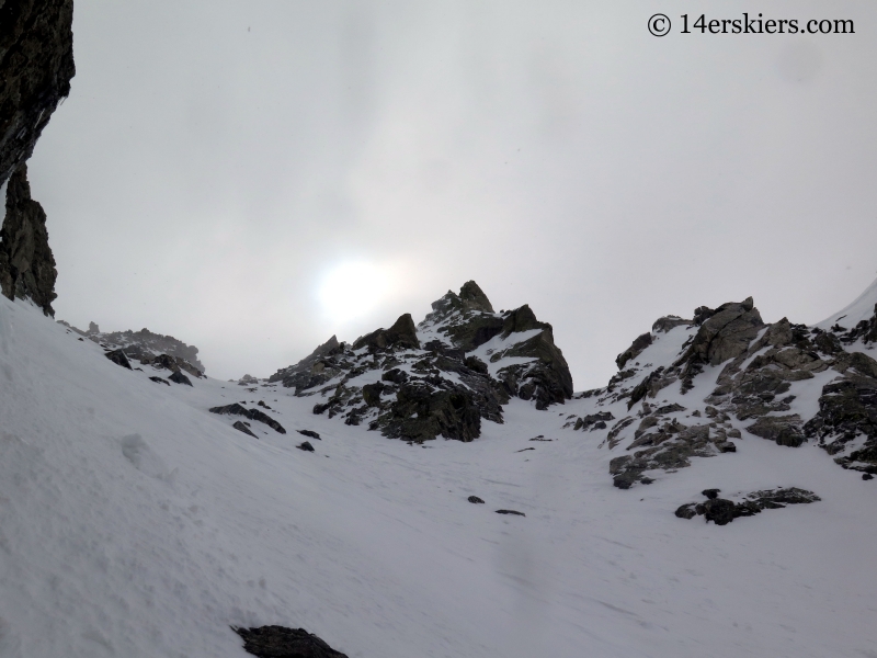 Couloir on Atlantic Peak. 