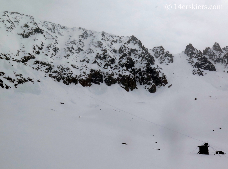 Ski lines on the west side of Atlantic Peak. 