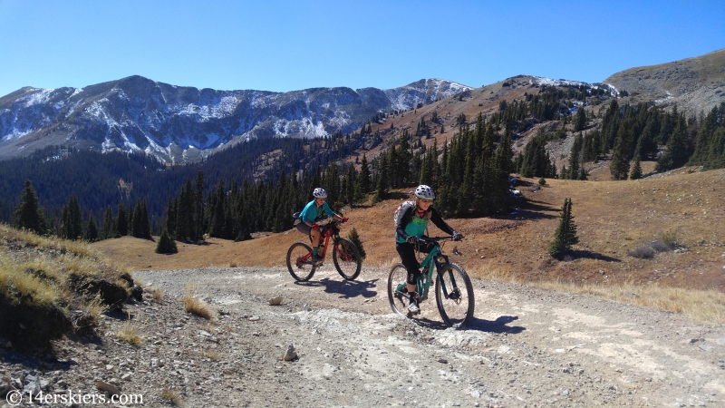 Mountain biking Canyon Creek Trail near Whitepine, Colorado