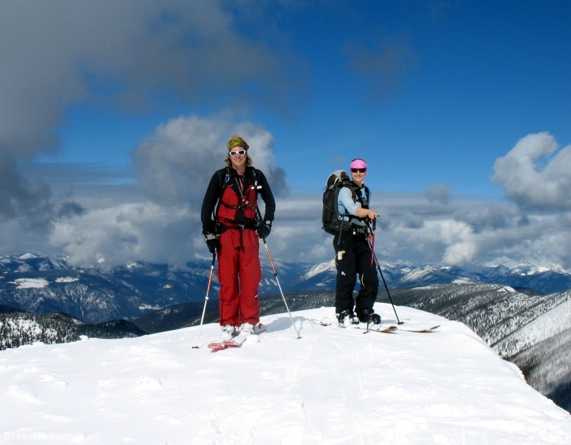 Backcountry skiing at Whitewater, British Columbia