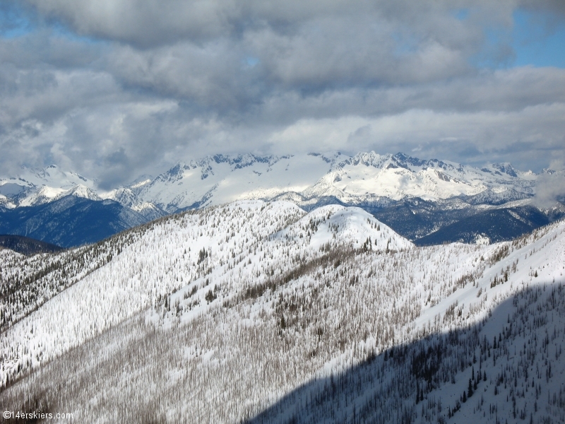 Backcountry skiing at Whitewater, British Columbia