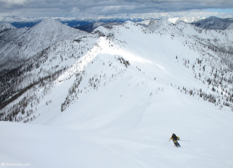 Backcountry skiing at Whitewater, British Columbia