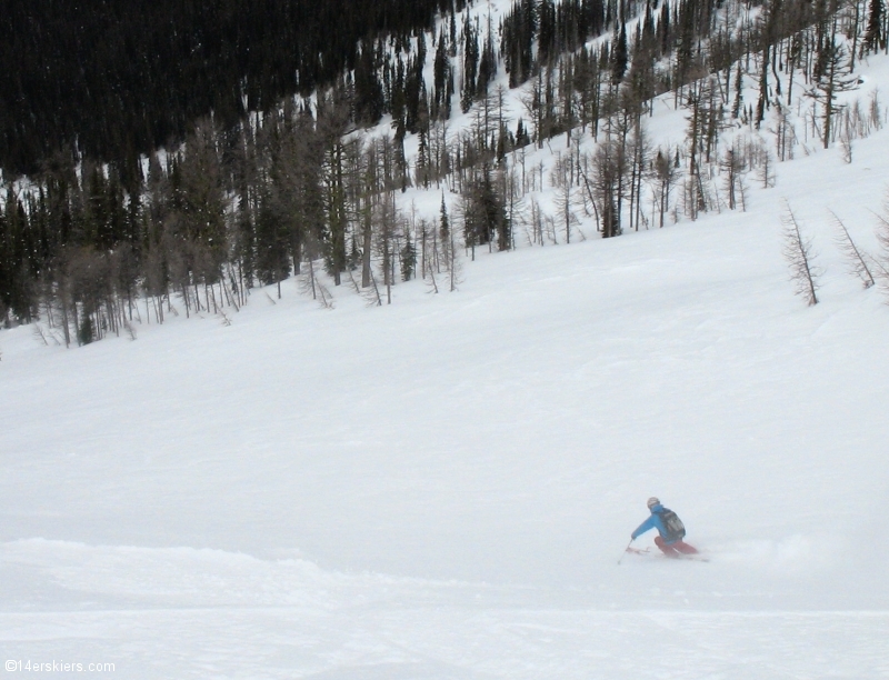 Backcountry skiing at Whitewater, British Columbia