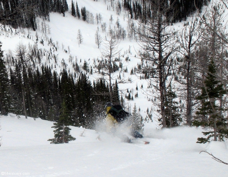 Backcountry skiing at Whitewater, British Columbia