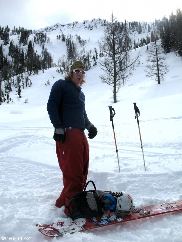 Backcountry skiing at Whitewater, British Columbia