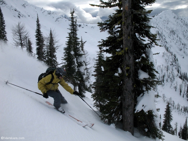 Backcountry skiing at Whitewater, British Columbia