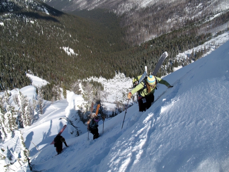 Backcountry skiing at Whitewater, British Columbia