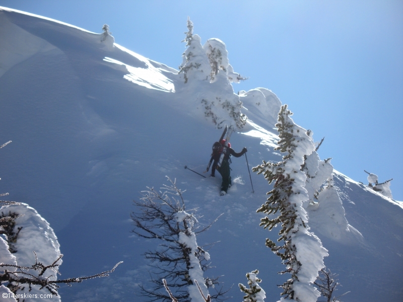 Backcountry skiing at Whitewater, British Columbia