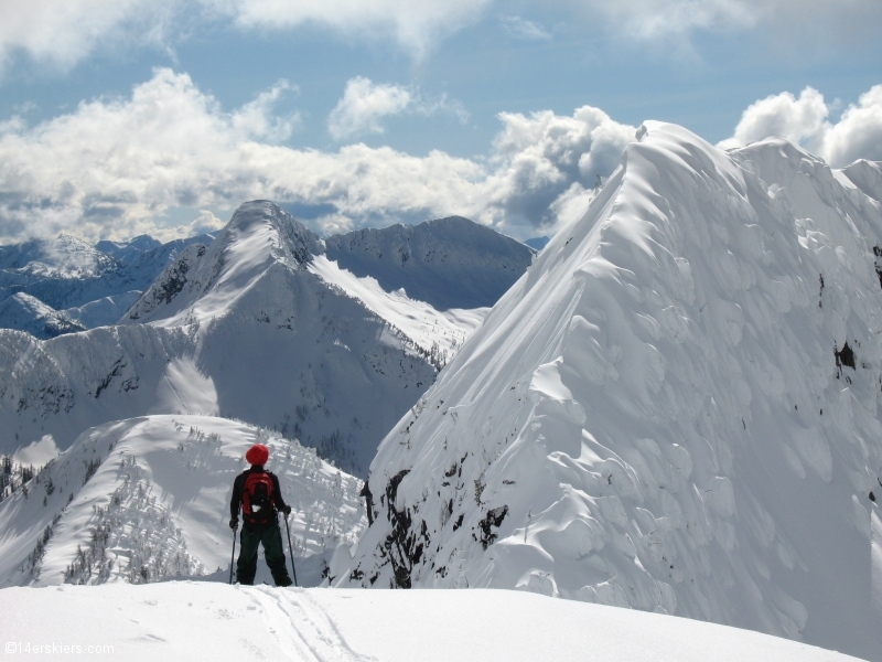 Backcountry skiing at Whitewater, British Columbia