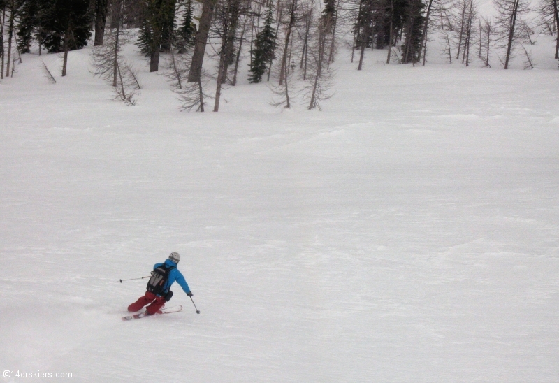 Backcountry skiing at Whitewater, British Columbia