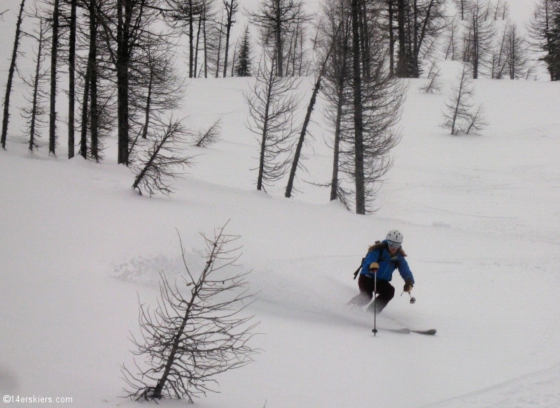 Backcountry skiing at Whitewater, British Columbia