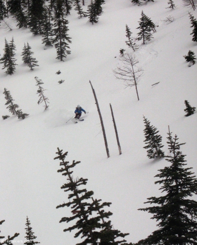 Backcountry skiing at Whitewater, British Columbia