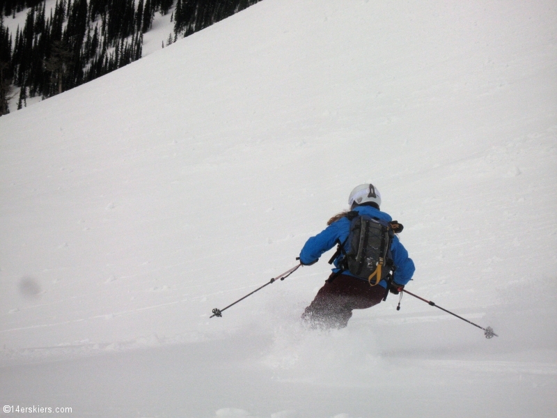 Backcountry skiing at Whitewater, British Columbia