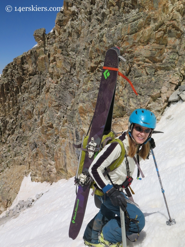 Brittany Konsella climbing White Widow Couloir