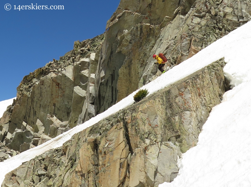 Ben McShan skiing White Widow Couloir