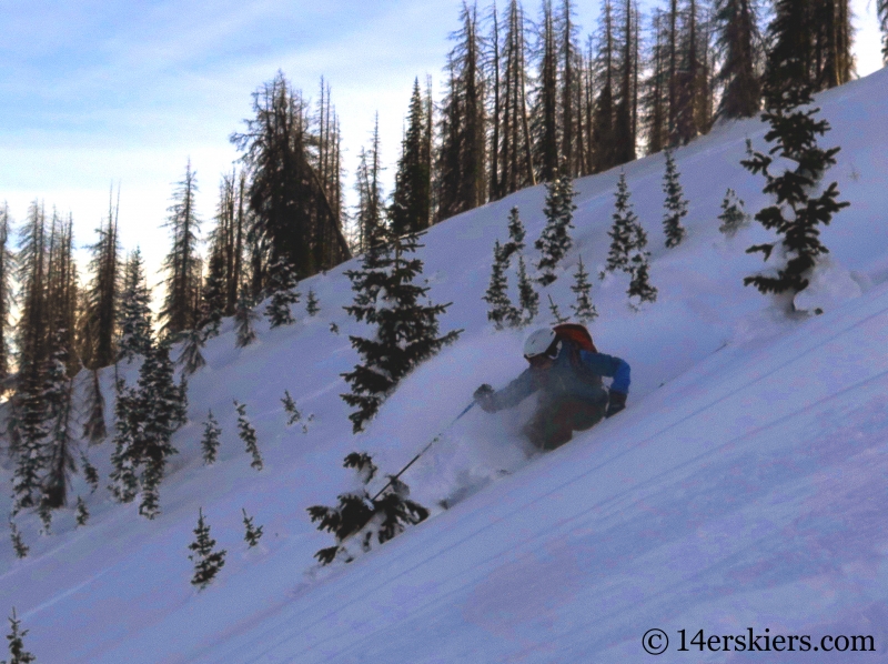 Frank Konsella backcountry skiing on Wolf Creek Pass