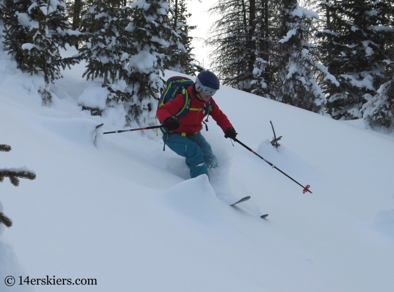 Brittany Konsella backcountry skiing on Wolf Creek Pass