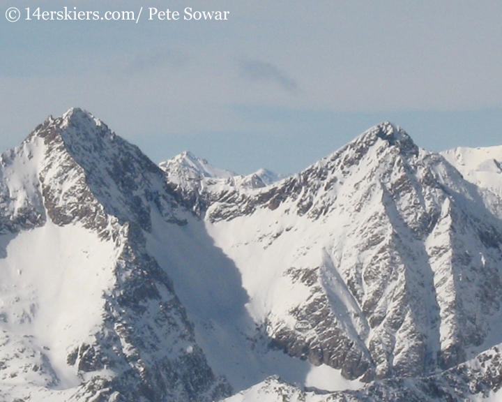 Ice Mountain seen from Mount Yale. 